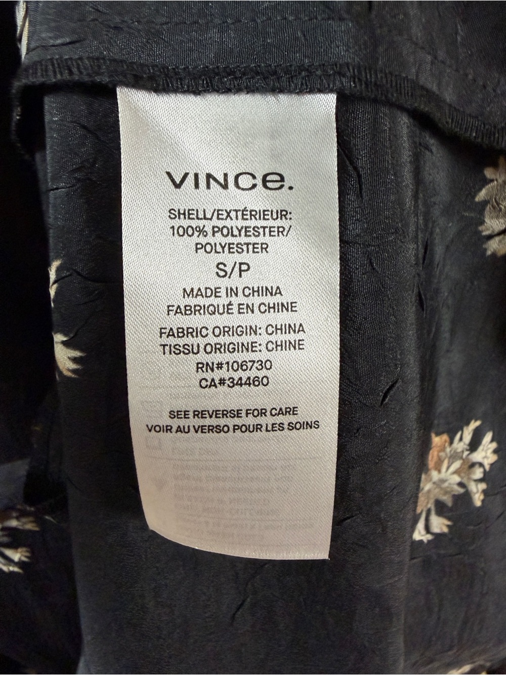 Vince Tossed Bouquet Floral Mandarin Tie Neck S Midi Dress Whimsigoth - Picture 13 of 14